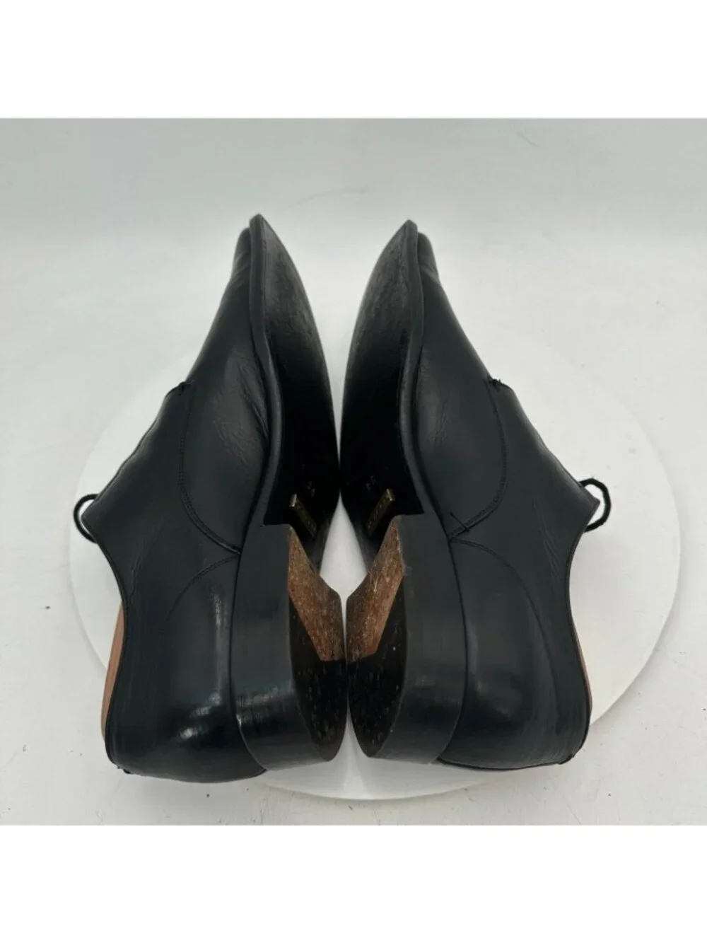 Gucci Men Size UK 8D US 8.5 Black Leather Plain Toe Derby Dress Shoes